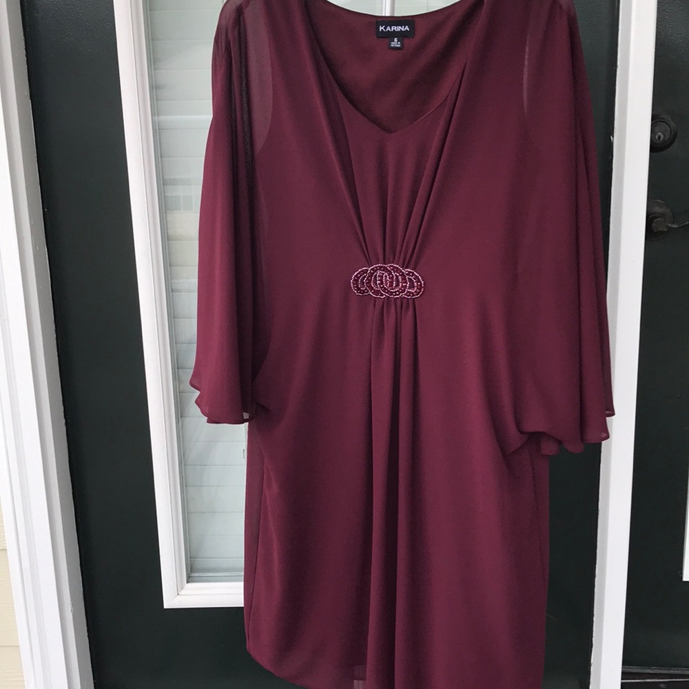 Karina burgundy dress